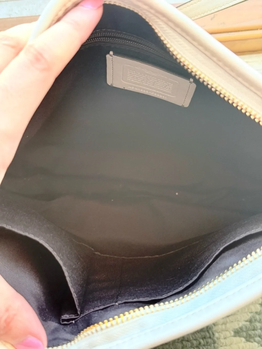 Coach Signature Leather File Crossbody Bag